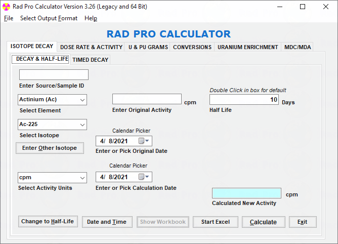 Rad Pro Calculator Desktop